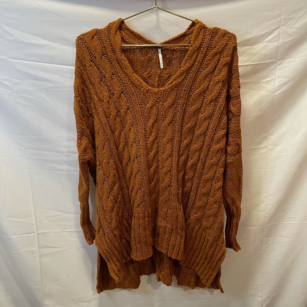 Free People Easy Cable Oversized Pullover